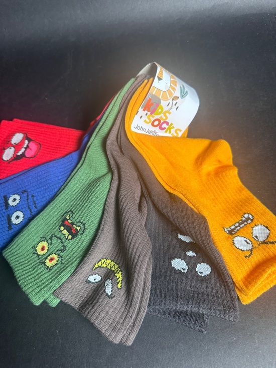 Other - Kids Socks - Multi Color Fun Cartoon Crew Socks (Pack)